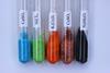 Colored inorganic salts in test tubes