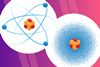 A diagram showing the difference between electron shells and electron clouds