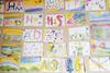 A collection of brightly painted pictures