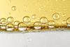 Close up of liquid lotion bubble layered skin care product