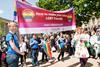 An image showing participants in the Pride March in Birmingham