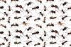 A picture of ants in a repeating pattern against a white background