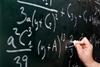 Math equations on a blackboard