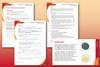 Student and teacher sheets for reactions of zinc powder and sulfur on graduated orange-red background