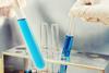 Comparing blue solutions in test tubes