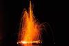 A photograph showing an explosive reaction between potassium, an alkali metal, and water
