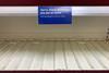 An empty supermarket shelf