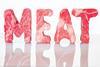 The word meat made up of raw meat