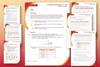 Student and teacher worksheets on graduated orange-red background