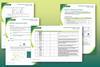 A preview showing a selection of the resource pages available in this resource on a green background on a red and orange background