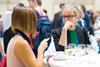 Photo of people interacting during coffee break at medical or scientific conference