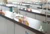 An empty school science laboratory