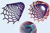 Three alternate molecular diagrams of carbon nanotubes
