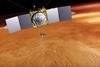 MAVEN equipment over Mars