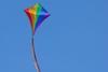 A rainbow coloured kite