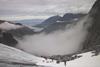 High on a glacier in north-east Norway...