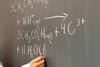 Chemical equation on a blackboard