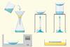 Equipment set ups for different ways of separating substances in a school lab