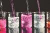Magic beakers water wine chemical change