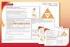 A preview showing the student sheet and teacher notes included in this resource, on a red and orange background