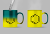 An image showing changing colour mugs