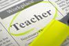 An image showing a newspaper page that shows the word "Teacher" in the context of a job advert highlighted