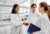 3 people working in a lab
