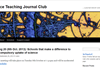Science teaching journal club webpage