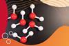 Molymod models of water molecules