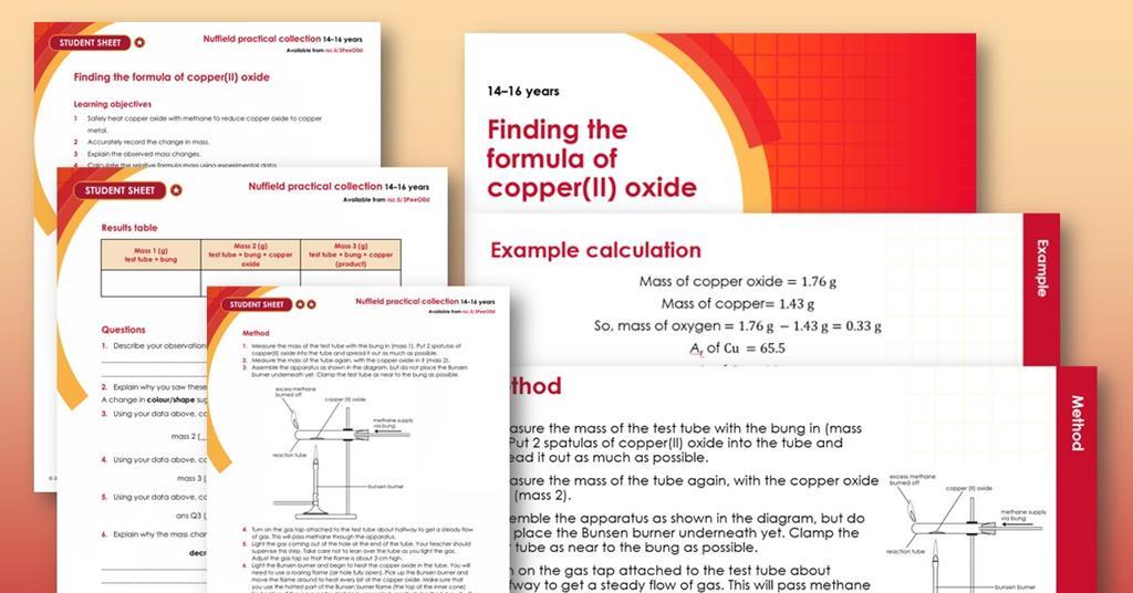 Finding the formula of copper(II) oxide | Class experiment | RSC Education