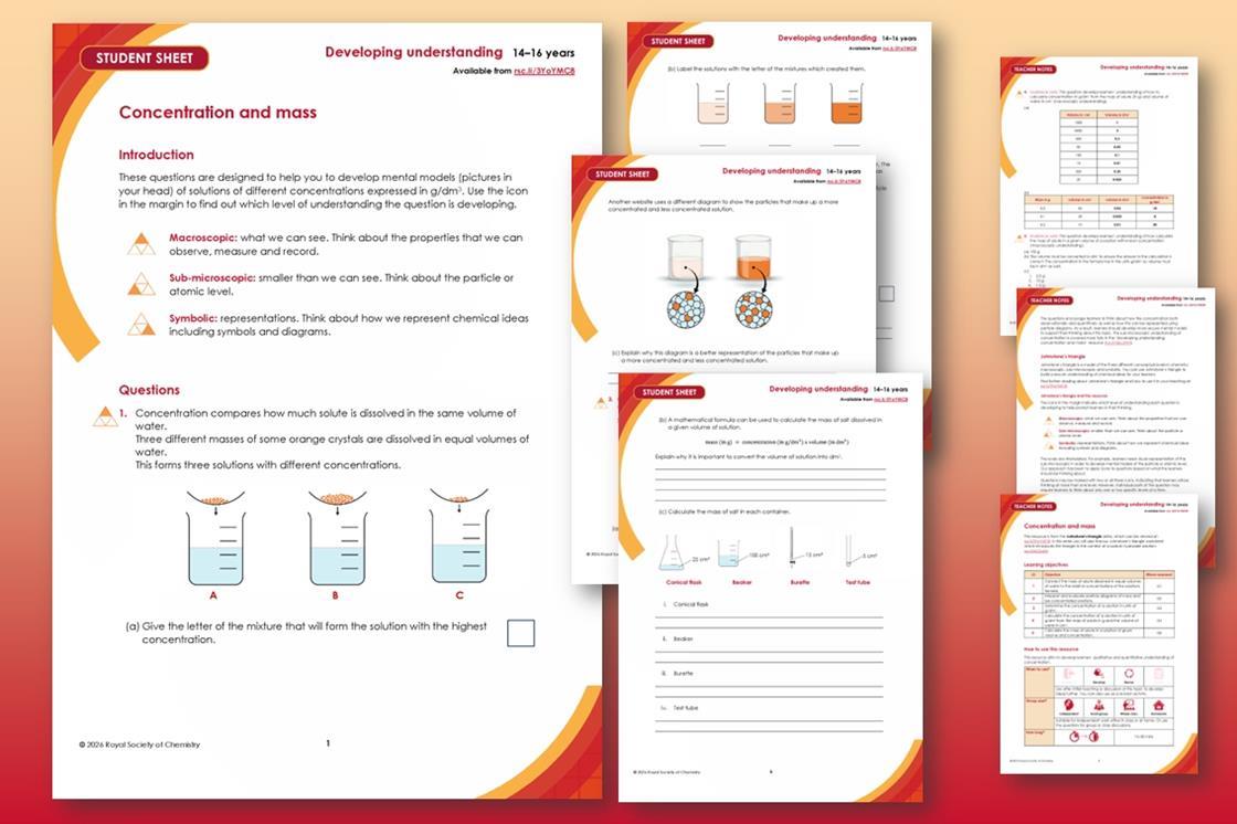 Concentration and mass | Developing understanding | 14–16 years ...