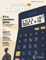 A preview of the EiC March 2025 issue cover, with a male  student looking at a large scientific calculator.