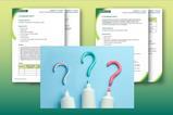 Screenshots of the Is toothpaste basic downloadable resources, with a picture of three toothpaste tubes and question marks made out of striped, green and pink toothpastes in the forefront.