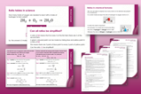 Example pages from the resource on a pink background