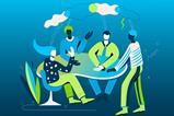 A group of people collaborating