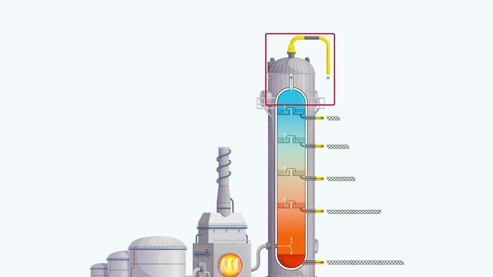 Fractional distillation--very-short-chain