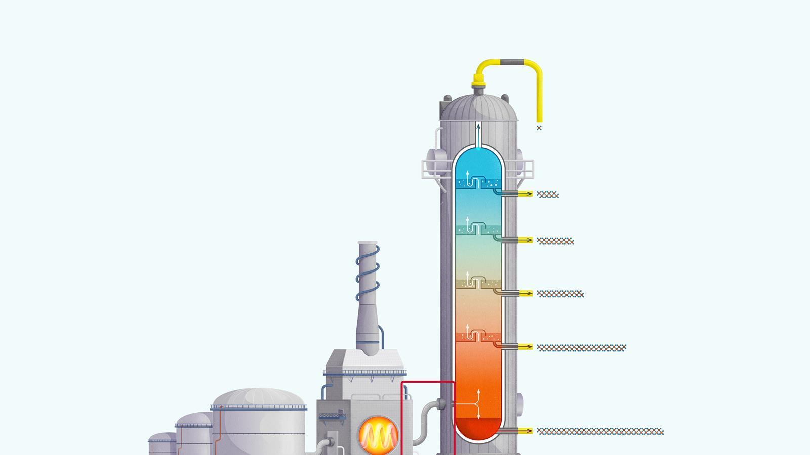 Fractional distillation--hydrocarbon-gases