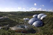 Aerial photograph of the Eden Project in Cornwall 