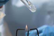 Test tube on flame