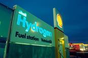 Signs for a hydrogen-powered bus refuelling station in Iceland