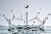 Close up on a splash of water