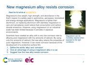 Preview for the magnesium calcium alloy starter slide