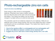 Preview image of starter slide on photo-rechargeable zinc-ion research