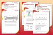 Previews of the Review my learning: representing elements and compounds teacher guidance and scaffolded student sheets