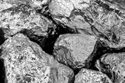 A sample of elemental chromium on black background