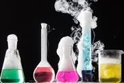 Introducing chemical reactions - coloured liquids in glass beakers