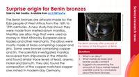 EiC summary slide Benin bronzes