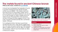 EiC summary slide from Ancient chinese bronze for use when teaching alloys