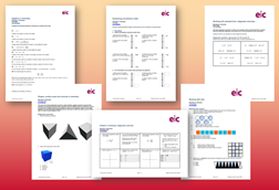 Example pages from the worksheets in this series of resources