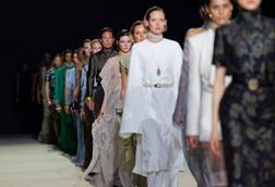 Models on runway